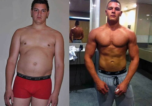 Before and After HGH Use Photo
