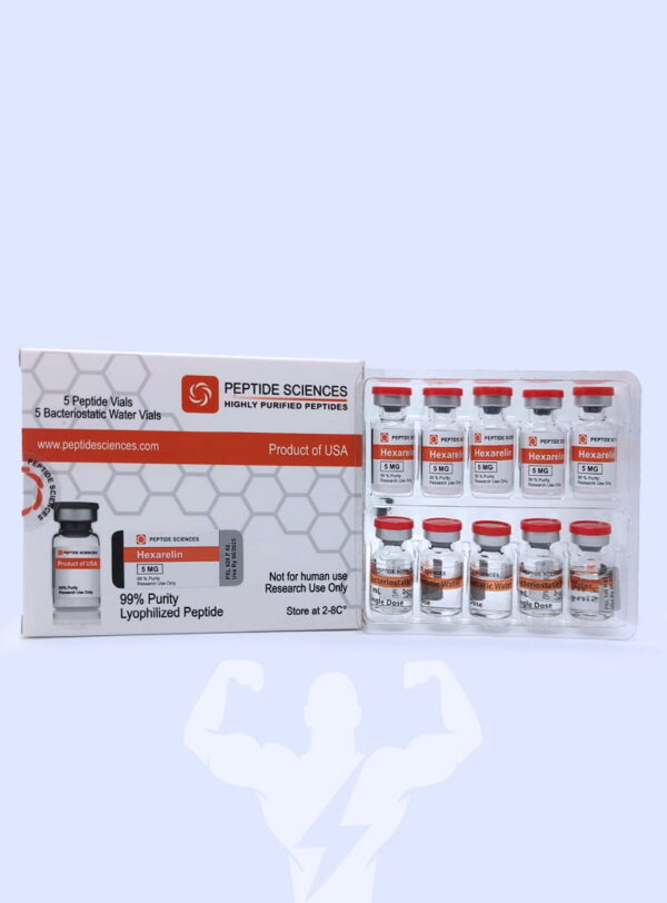 Peptid Sciences Hexarelin 5 мг 5 флаконов + антибактериальная вода