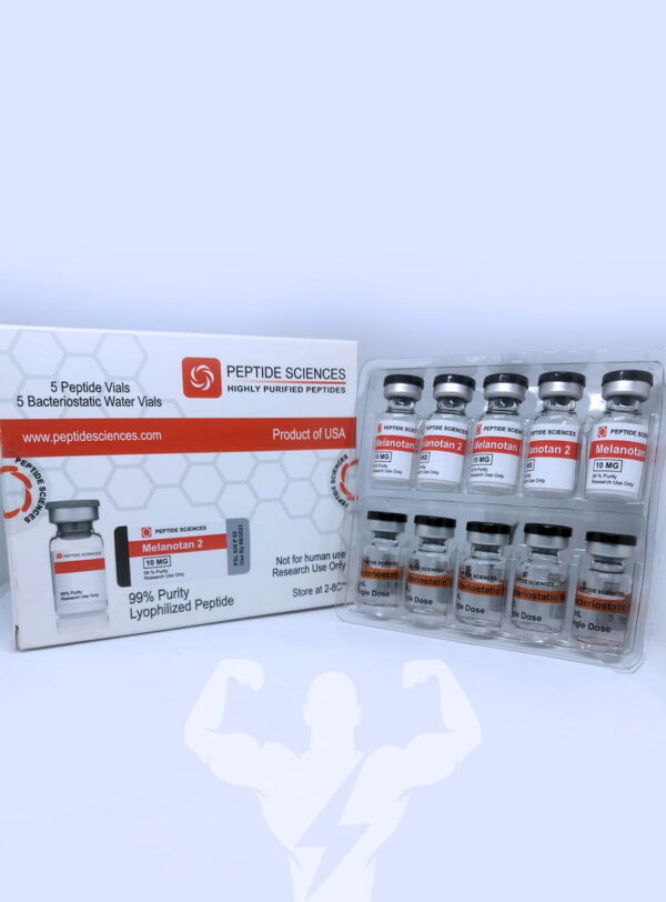 Peptid Sciences Melanotan 2 10 мг 5 флаконов + антибактериальная вода